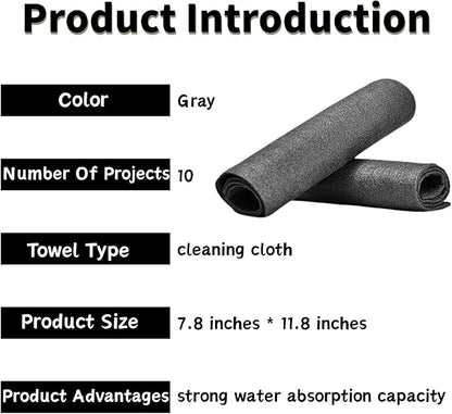 10PCS Thickened Magic Cleaning Cloth, Absorbent Magic Cleaning Glass Cloth