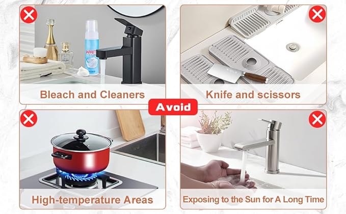 Folding Faucet Mat for Kitchen Sink Upgraded Premium Silicone Splash Guard