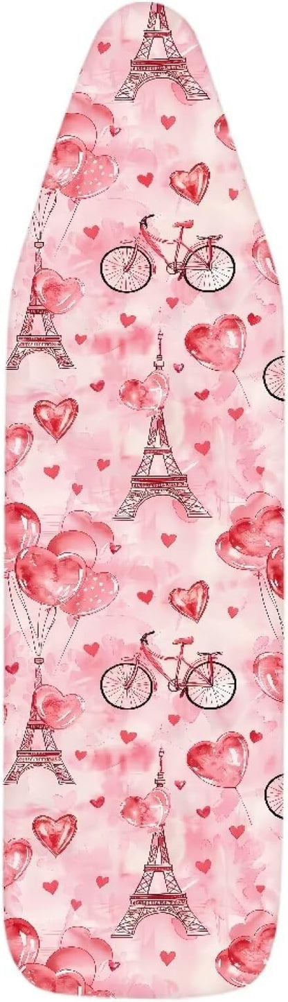 Heart Design Ironing Board Cover and Pad 15 x 54 Thick Padding