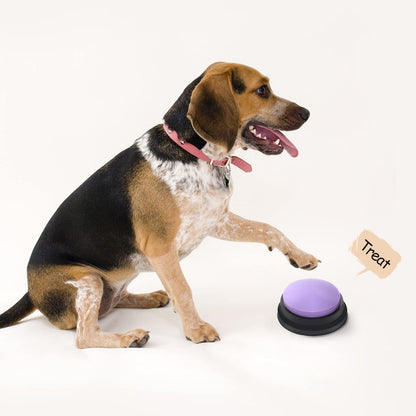 Voice Recording Button, Dog Buttons for Communication Pet Training Buzzer, 30 Second Record & Playback, Funny Gift for Study Office Home 4 Packs