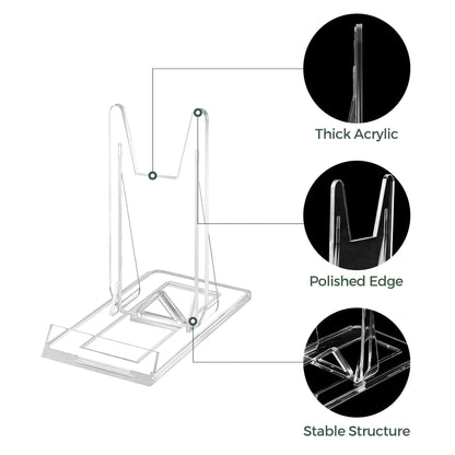 14 Pack Acrylic Book Display Stand - Adjustable Clear Easel Holder Display Collector Stand for Comic Books, CD DVD, Plates, Magazines, Postcard, Artworks, Collectibles & Home Office Decor