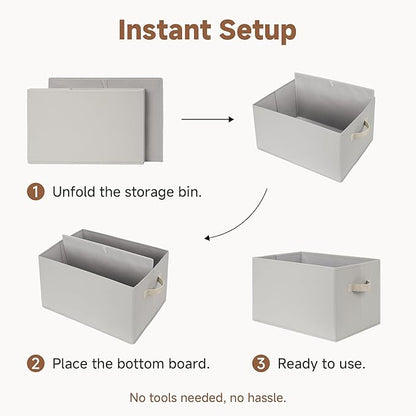 StorageWorks Storage Baskets for Shelves, Fabric Storage Bins, Closet