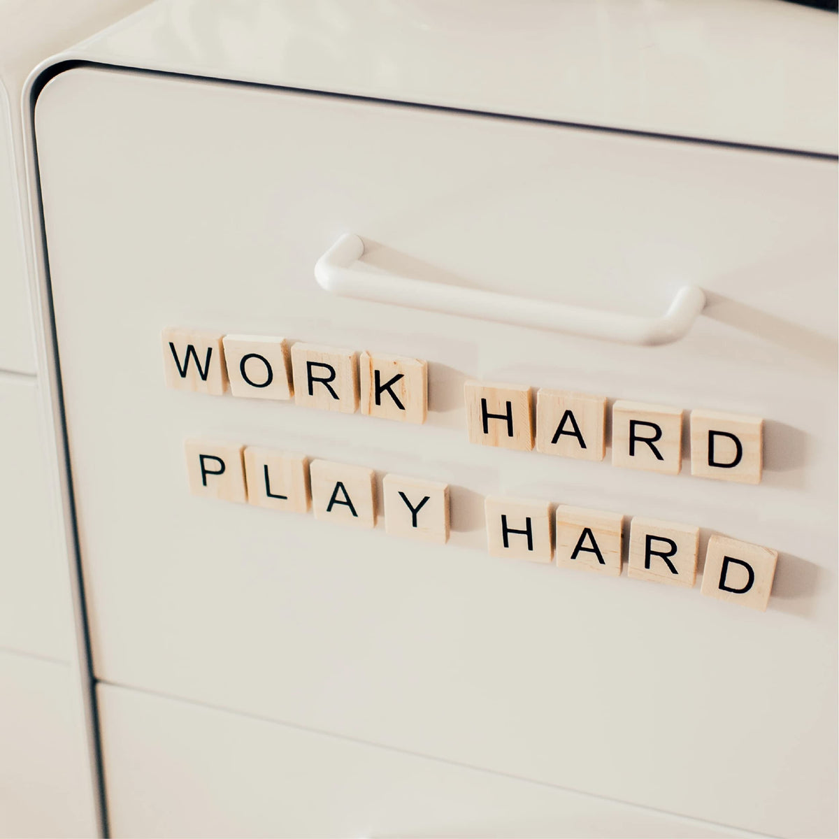 Stiles 100 Piece Magnetic Wooden Letter Tiles - Alphabet Magnets for Whiteboards, Refrigerators & Magnetic Letter Boards - Changeable Letters for Craft & Announcements, Grey