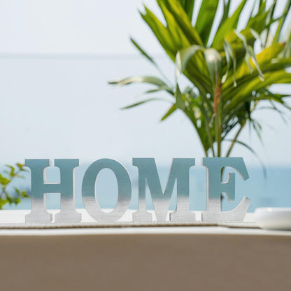 Wood Home Sign Rustic Frestanding Letters Wall Art Decorative Block for Living Room Kitchen Entryway - Hanging Wooden Cutout Word Sign Framhouse Décor (6")