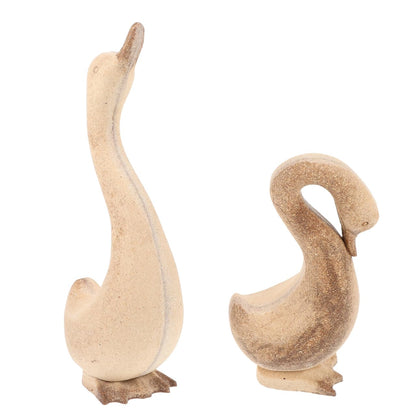 EXCEART Wooden Goose Ornaments 9.45 Inch DIY Painting Craft Kit for Kids Home Decor Table Centerpiece Garden Figurines