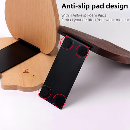 Cute Panda-Shaped Book Ends for Shelves, Detachable Design Bookends for Heavy Books, with Anti-Slip Foam Pads, an Ideal Gift for Book Fans (Pack of 2,Beech Wood Panda)