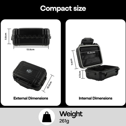 Linsoul Kiwi Ears SONICAP Waterproof Earbud Case,Hard Protective IEM Storage Box with EVA Lining,Hard Carrying Bag for Headphones,Earphone,Travel Carrying Case Fit for ZS10 Pro,Zero:2,EW300 (Black)