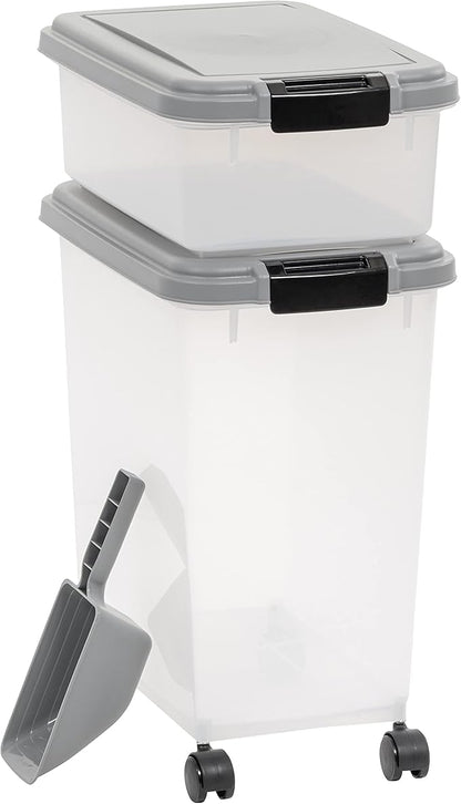 Amazon Basics 3-Piece Airtight Pet Food Storage Container Combo