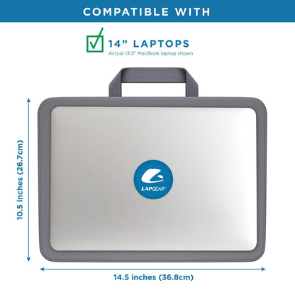 LAPGEAR Compact Lap Desk – Fits Up to 14″ Laptops – Charcoal – Style No. 43105