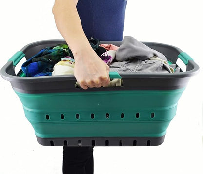 SAMMART 42L Collapsible Plastic Laundry Basket