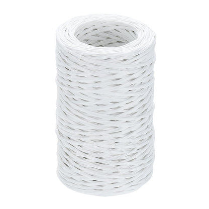 uxcell 164 Feet Floral Bind Wire Wrap Twine, 2mm Floral Wire Vine Bind Wire Rustic Craft Wire for DIY Projects Flower Bouquet Wreath Gift Wrapping Wedding Decoration White
