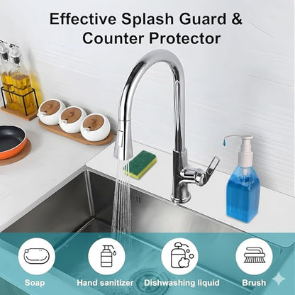 Customizable Faucet Mat for Kitchen Sink: 30"L x 5.5"W DIY Irregular Bathroom