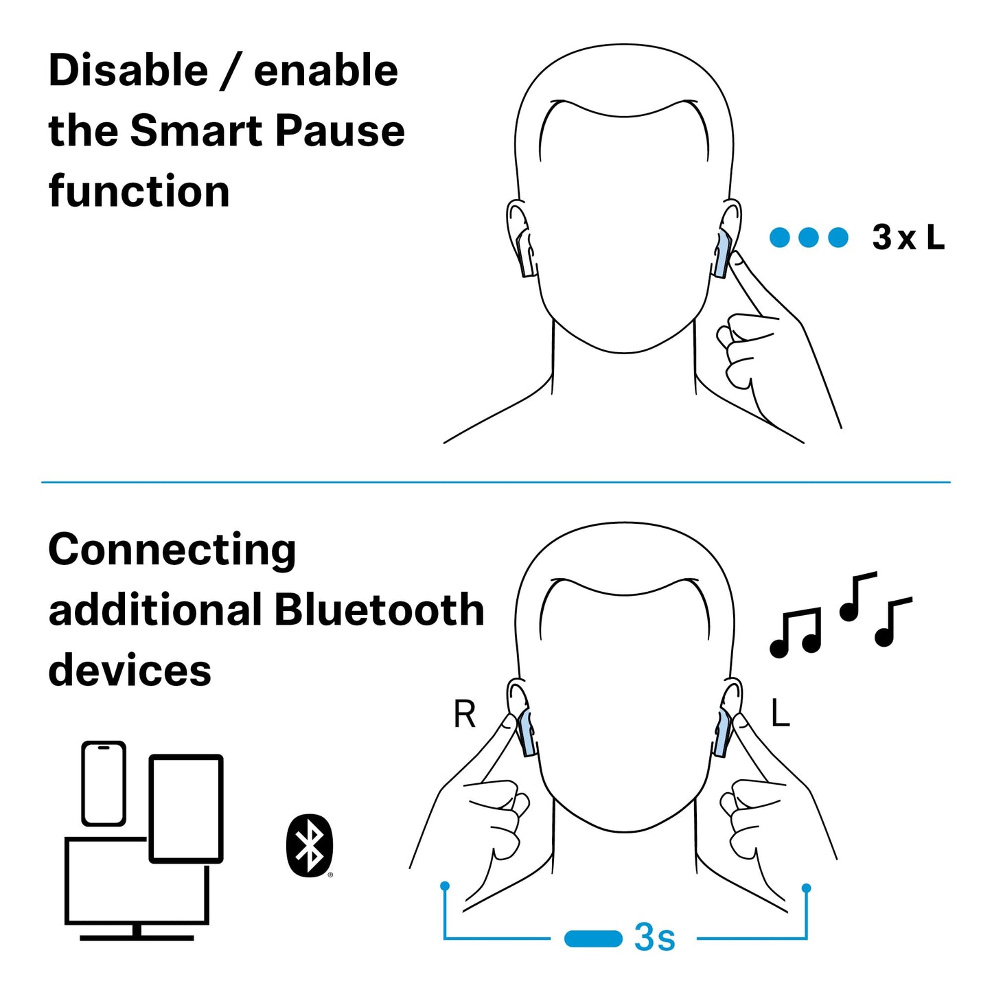 Sennheiser ACCENTUM Open Wireless Earbuds, Open Ear Buds Design, Dynamic Sound & Bluetooth 5.3, IPX4 Splash Protection, 28 Hours Battery Life, USB-C Charging Case, Music, Phone Calls, Travel, Cream