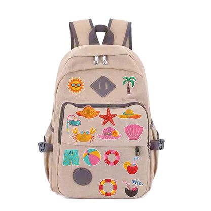 33 PCS Summer Iron on Patches Funny Beach Theme Bikini,Sunglasses,Hat,Coconut Embroidered Applique Sew on Patches for Backpacks,Pants,Clothes,Jeans,Bags,Jackets,Vests,Coat,Uniforms
