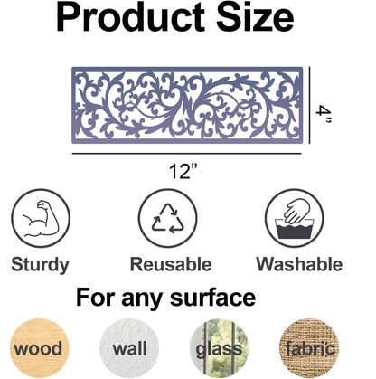 Floral Stencils for Crafts Reusable Texture Stencils Background Stencil Leaf Swirl Templates for Painting on Wood Furniture Card Canvas