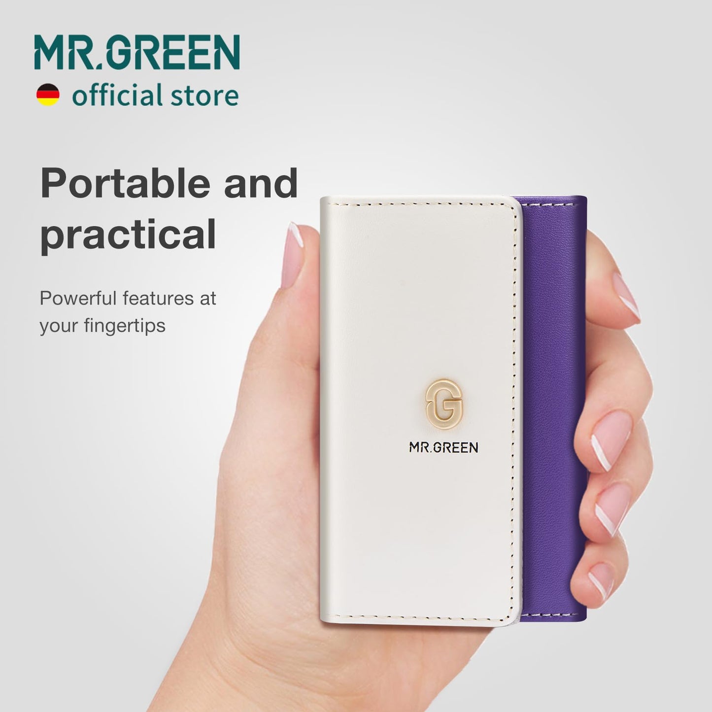 MR.GREEN Colorful Manicure Set Practical Pedicure Kits Nail Clippers Personal Care Tools Facial Hair Scissors with Fashion Case (Mr-6681 Green)