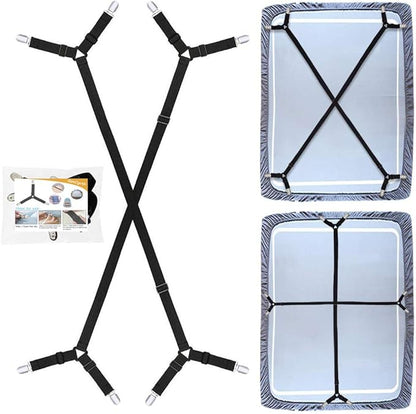 Bed Sheet Holder Straps, Triangle Elastic Mattress Cover Holder Fasteners