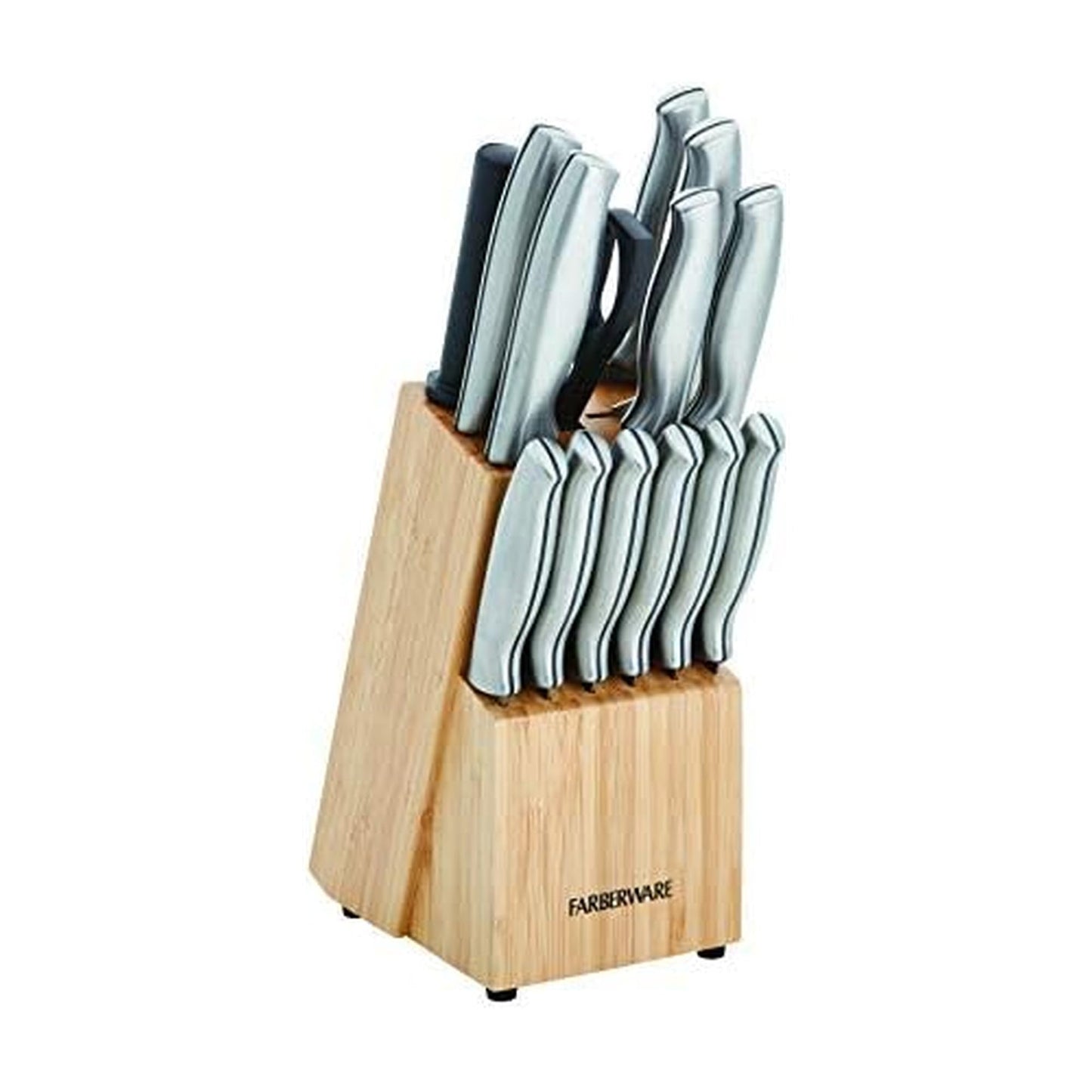 Farberware Juego de cuchillos de acero Inoxidable con sello bloque de 15 piezas