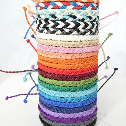 Craftdady 9 Rolls 1mm Waxed Polyester Twine Cord Macrame Braided Bracelet Making Beading Thread String Twisted Trim Cord for Friendship Jewelry Necklace Craft Making, 12 Yards/Roll
