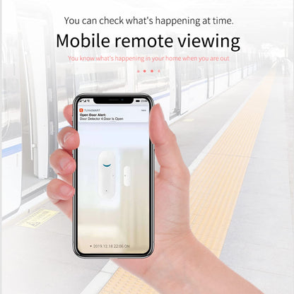4 Pack WiFi Wireless Door Window Sensor,TUYA Smart Alarm with Free Notification APP Control Home Security Alarm System, Compatible with Alexa, Google Home, Siri