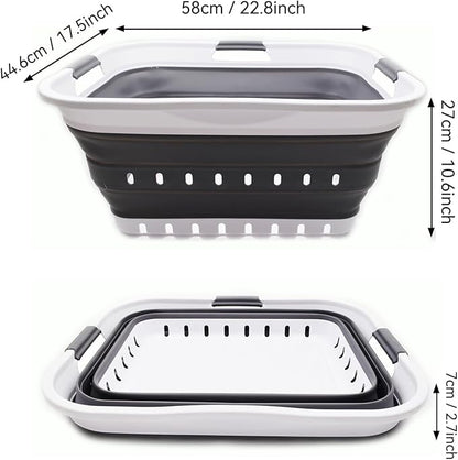 SAMMART 42L Collapsible Plastic Laundry Basket