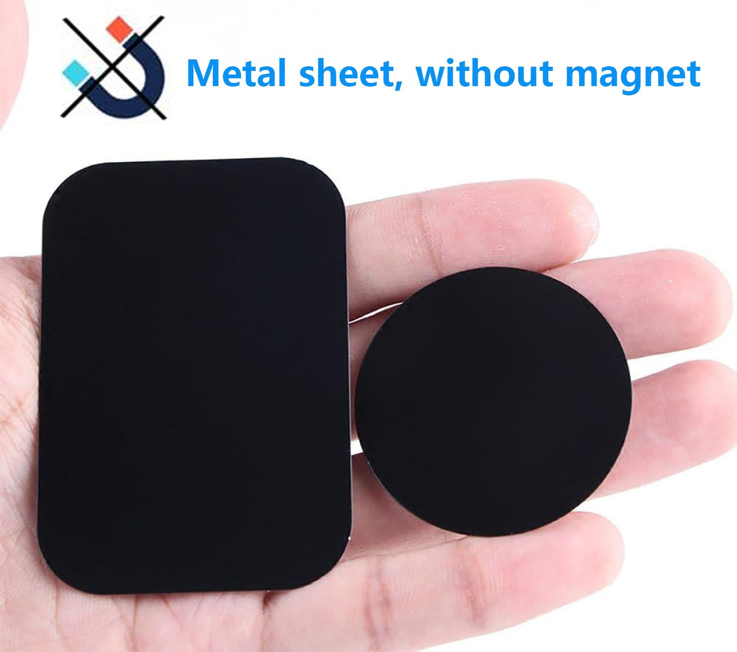 Phone Magnet Plate Mount Metal Plate for Magnetic Car Mount 4 Pack (Attention: Metal plates do not have magnets)Disc with 3M Adhesive Compatible with Phone Magnets/Cell Phone Automobile Magnet Cradles