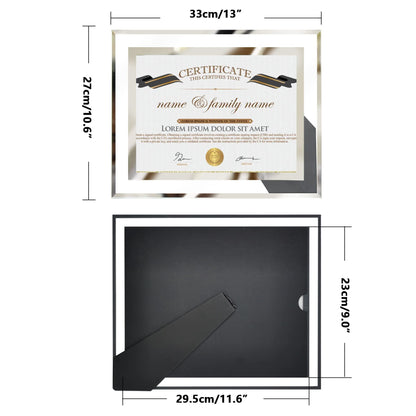 LUCKYLIFE 8.5x11 Picture Frame Glass Certificate Document Frame for Tabletop Display, 1 Pack