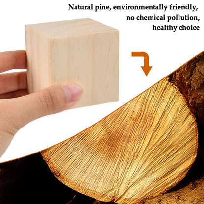 BUYGOO 30Pcs 2 inch Wooden Cubes Wood Blocks Unfinished for Crafts, Wood Square Blocks for Crafts and DIY Décor