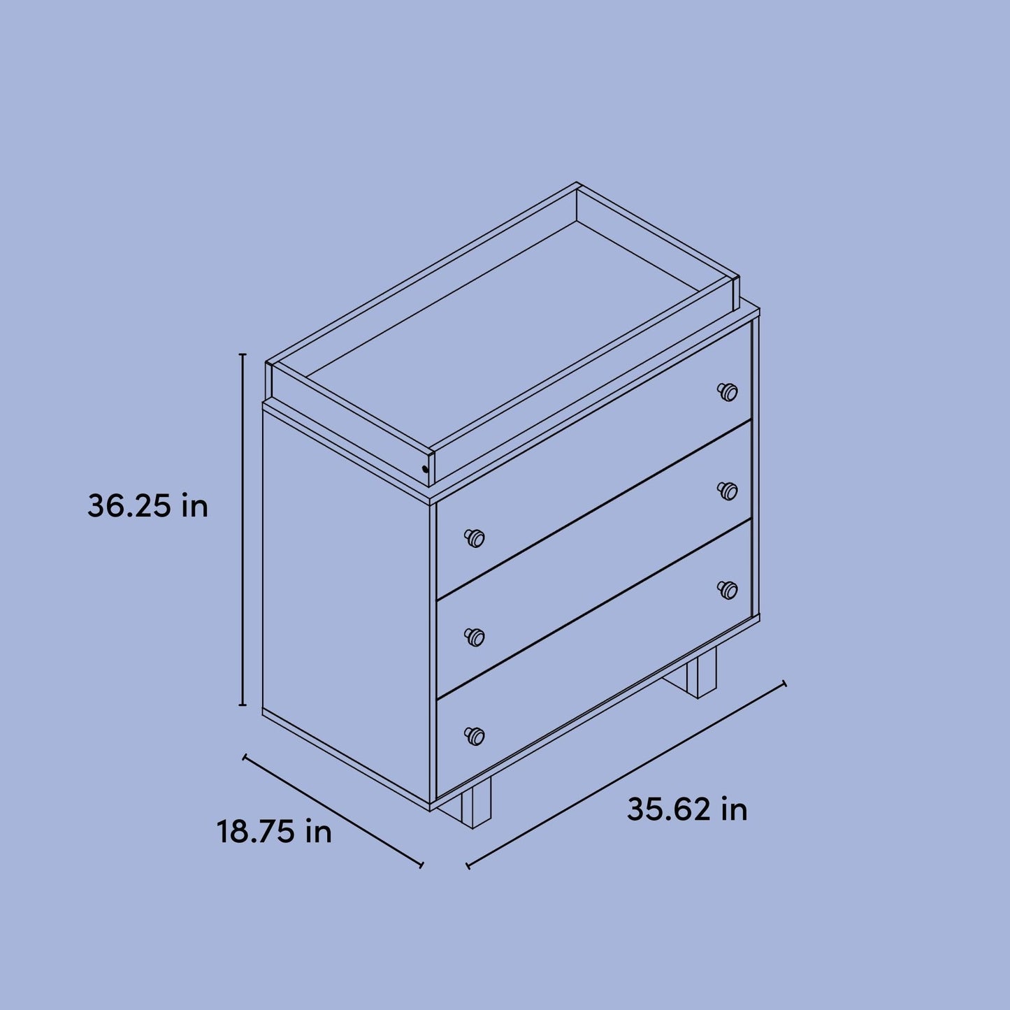 Storkcraft Texas 3 Drawer Chest with Removable Changing Table Topper (Frosted Oat/Driftwood) – GREENGUARD Gold Certified Baby Dresser, Interlocking Drawer System for Nursery & Kids’ Bedroom Dresser
