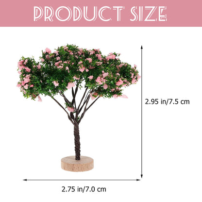 VINTORKY 2 Pack Miniature Landscape Trees Realistic Mini Model Trees Figurines with Base for DIY Crafts Supplies Zen Garden Sand Table