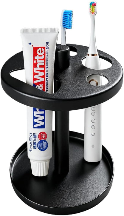 Black Metal Toothbrush Holder Stand