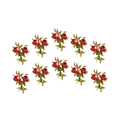 EXCEART 20 Pcs Delicate Pomegranate DIY Headwear Accessories for Hair Clips Bags Shoes Decorative Brooch Charms for Crafting Festive Ornaments