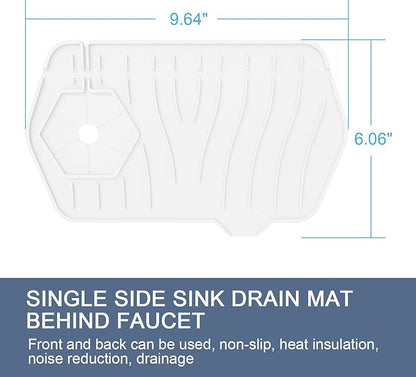 Sink Drain Mat - Unilateral Faucet Guard