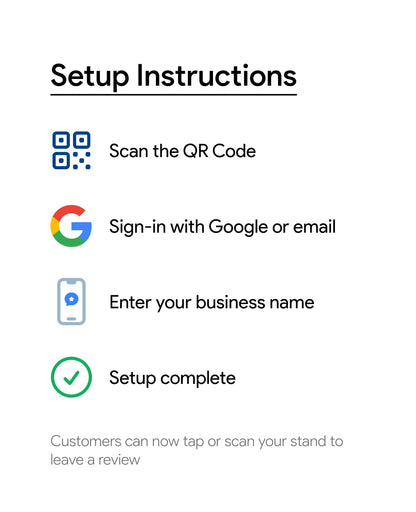 ProsperQR - Google Review Stand - NFC & QR Code, Easy Setup, For All Businesses (3-Pack)