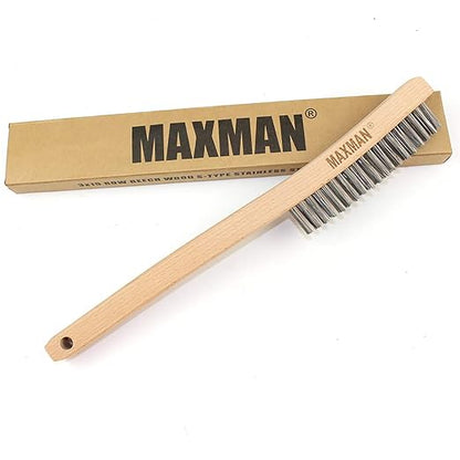 MAXMAN Wire Brush, Heavy Duty Stainless Steel Wire Brushes