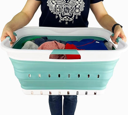 SAMMART 42L Collapsible Plastic Laundry Basket