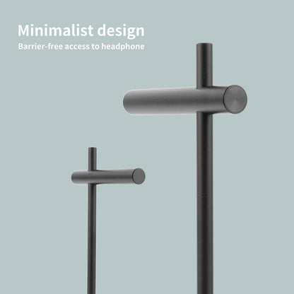 LinNature Aluminum Alloy Headphone Stand for Desk with Non-Slip Base - Universal headset stand Compatible with Over-Ear, On-Ear and Neckband Headphones (Black)