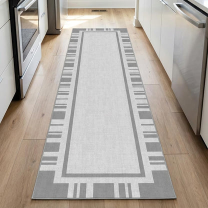 Muddy Mat® Muddy Carpet® Trellis 3ft x 7ft Washable Area Rugs for Living Room, Bedroom & Dining Room – Modern Soft Low Pile Non Slip Carpet – Pet Friendly Waterproof Foldable Rugs for Home