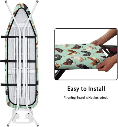 Rooster Ironing Board Cover Heat Reflective Stain Resistant Ironing Board Covers