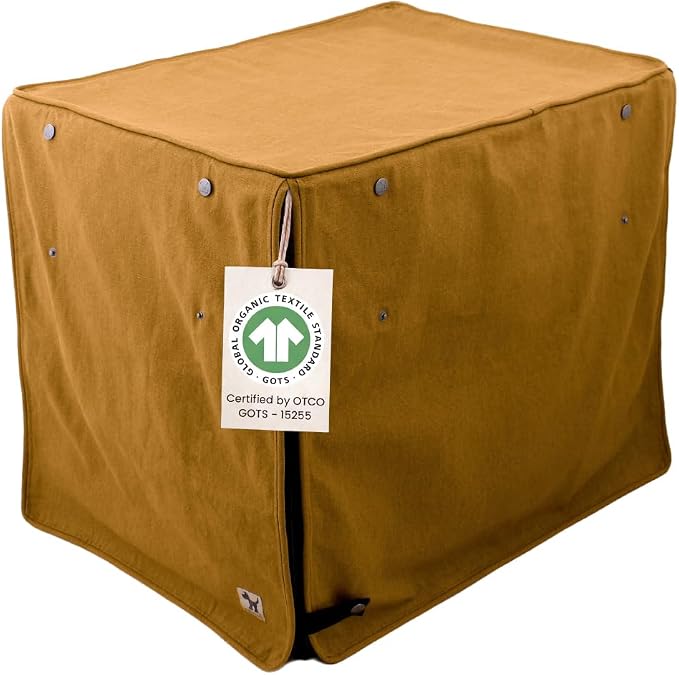 Molly Mutt Fast Car Dog Crate Cover, GOTS-Certified 100% Organic Cotton Canvas Cover for Dog or Puppy Kennel and Cage, Washable, Free of Harmful Chemicals, XXX-Large, Fits 54"x37"x45" Crate