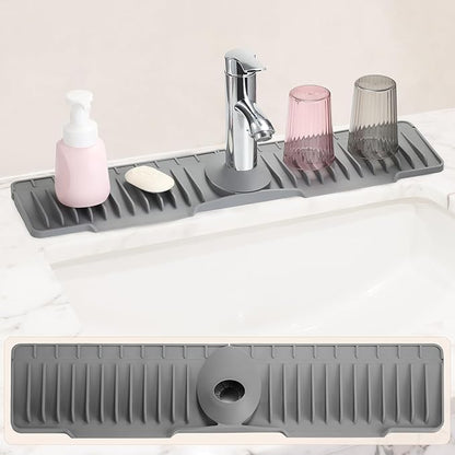 24 Inch Faucet Mat for Kitchen Sink, Silicone Sink Protector&Kitchen Sink