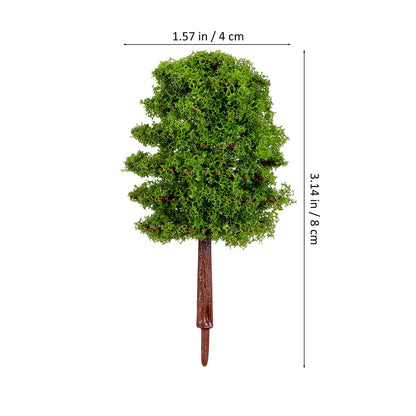 SHINEOFI 20Pcs Model Trees for Diorama, Miniature Plastic Trees for Crafts, Architecture Scenery, Train Railway Landscape, Mixed Green Fake Mini Figurines for Projects
