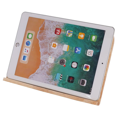 MTWhirldy Adjustable Wood ipad Stand for Desk, Foldable Multi-Angle Tablet Holder Stand Compatible with ipad pro 12.9,Mini, Air, Kindle, Tab,E-Reader 6-13" Tablet and Phone (Rubberwood)