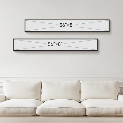 Framed Long Narrow Vertical Abstract Wall Art Set, 2 Piece Black White Gold Luxury Modern Canvas Prints Paintings Artwork for Walls, Pictures for Entryway Hallway Living Room Dining Bedroom Wall Decor