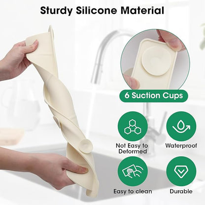 EEEKit Silicone Kitchen Sink Splash Guard, Sink Splash Protector