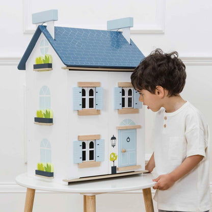 Le Toy Van - Wooden- Sky Doll House - Kids Dream House - 2 Storey with Attic - Fill with Dollhouse Accessories - Suitable for Ages 3+