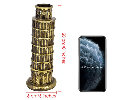 DS. DISTINCTIVE STYLE Metallic Leaning Tower of Pisa Statue Souvenir Figurines Tower Model Kit for Home Decoration, Party