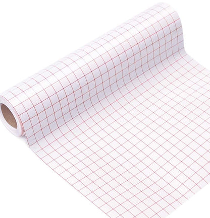 Transfer Tape for Vinyl - 12" X 10 Feet Roll w/Grid- Good Alignment for Cameo Silhouette Cricut Self Adhesive Vinyl for Decals, Walls, Signs, Windows and Smooth Surfaces