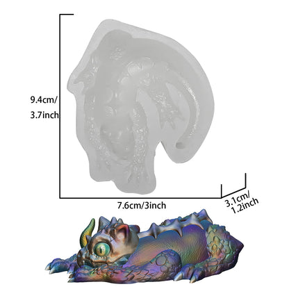 KAKIWYHHH Magical Skull Dragon 3D Epoxy Resin Silicone Mold for Fondant Sugar Craft, Cake Topper Decorating, Polymer Clay, Plaster