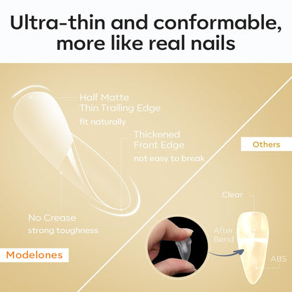 modelones 9 in One Gel Nail Glue Brush On Nail Glue 15 ml for Tips, Rhinestones, Base Coat, Blooming Art Gel Kit for Press on Nails Acrylic Tips U V Lamp Needed 2Pcs